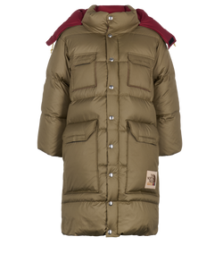 Gucci x The North Face Parka Puffer, Poly/Down, Green/Red, Sz XS, 2*
