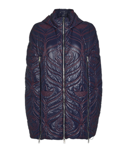 Gucci X Adidas Bomber Cape, Polyamide, Navy/Blue, Sz S, 3*