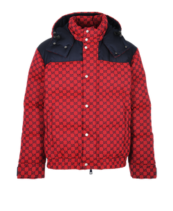 Gucci Puffer Coat, Mens, Poly, Red, Sz XL, DB, 3*