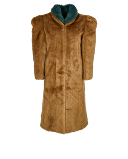 Gucci Faux Fur Coat, Acrylic, Brown, UK6, 3*