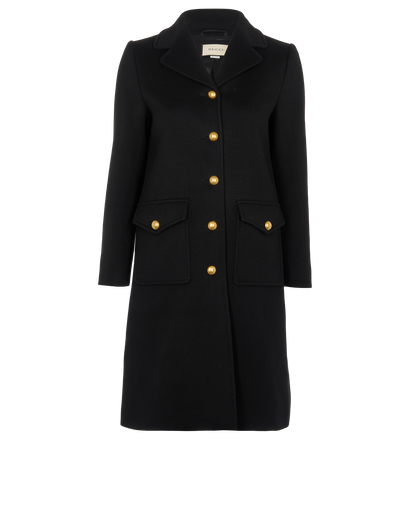 Gucci GG Large Button Coat, front view