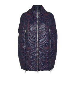 Gucci X Adidas Bomber Cape, Polyamide, Navy/Blue, Sz S, 3*
