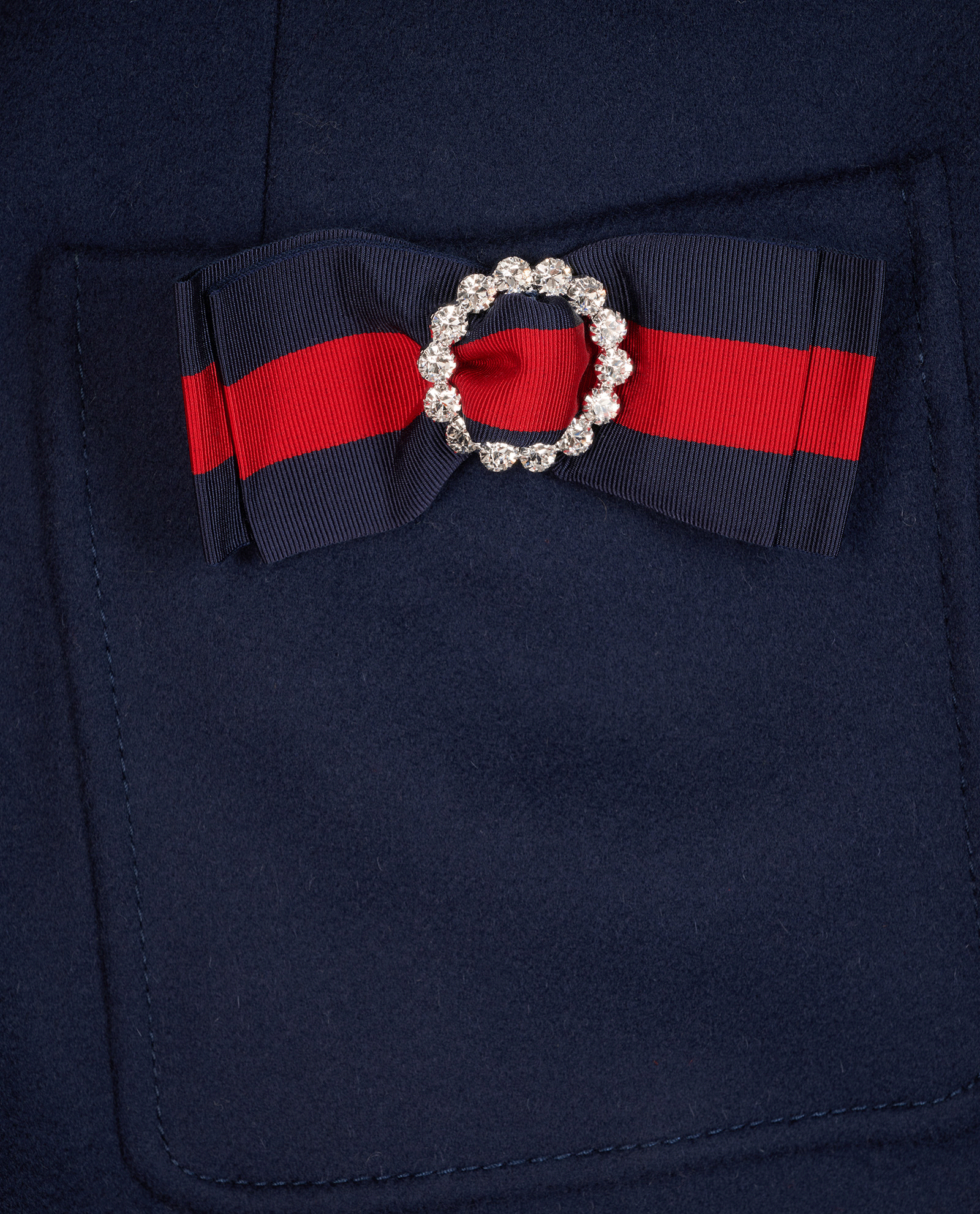 Gucci Ribbon-Detailed Coat, &pound;550, Clothing, Blue, Wool, Other view