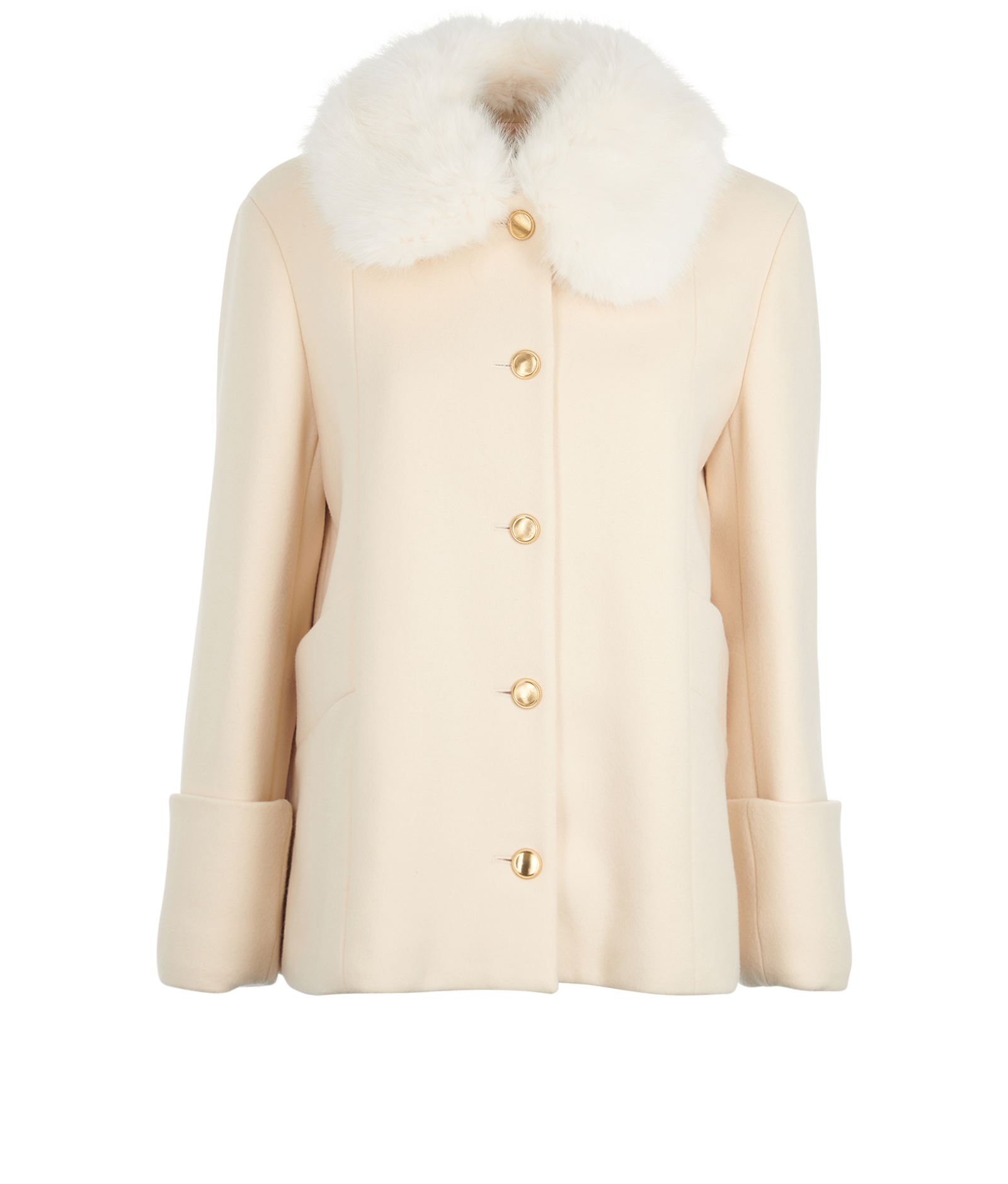 Gucci Faux Fur Trimmed Jacket-UK12, Coats Designer Exchange