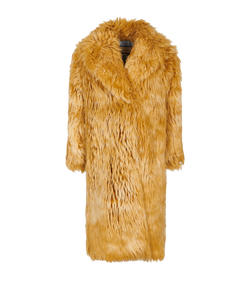 Gucci Faux Fur Coat, Modacrylic, Yellow, UK8, 3*