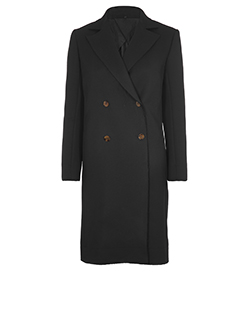 Helmut Lang Double Breasted Tailored Coat, Wool, Navy, S, 3* 