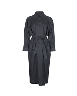 Isabel Marant Belted Oversized Coat, Linen, Navy, UK 6