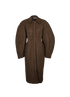 Jacquemus Le Manteau Croissant Relaxed Fit Coat, £650, Clothing, Brown, Polyester (Polymer), Front view