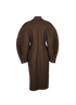 Jacquemus Le Manteau Croissant Relaxed Fit Coat, £650, Clothing, Brown, Polyester (Polymer), Back view
