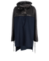 Loewe Hooded Cape Coat, £650, Clothing, Black/Navy, Cashmere/Leather/Wool, Front view