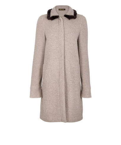 Loro Piana Belted Knit Coat, front view