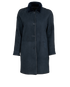 Loro Piana Trimmed Coat, &pound;1,100, Clothing, Navy, Shearling, Front view