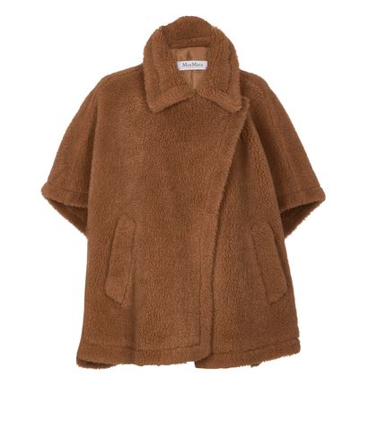 Max Mara Teddy Short Coat, &pound;750, Clothing, Tan, Silk/Wool, Front view