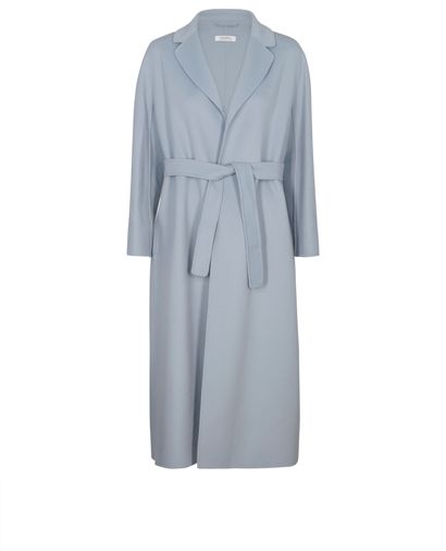 MaxMara S Belted Coat, &pound;650, Clothing, Blue, Wool, Front view