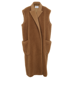 Max Mara Sleeveless Coat, Camel Hair, Brown, UK14, 2*