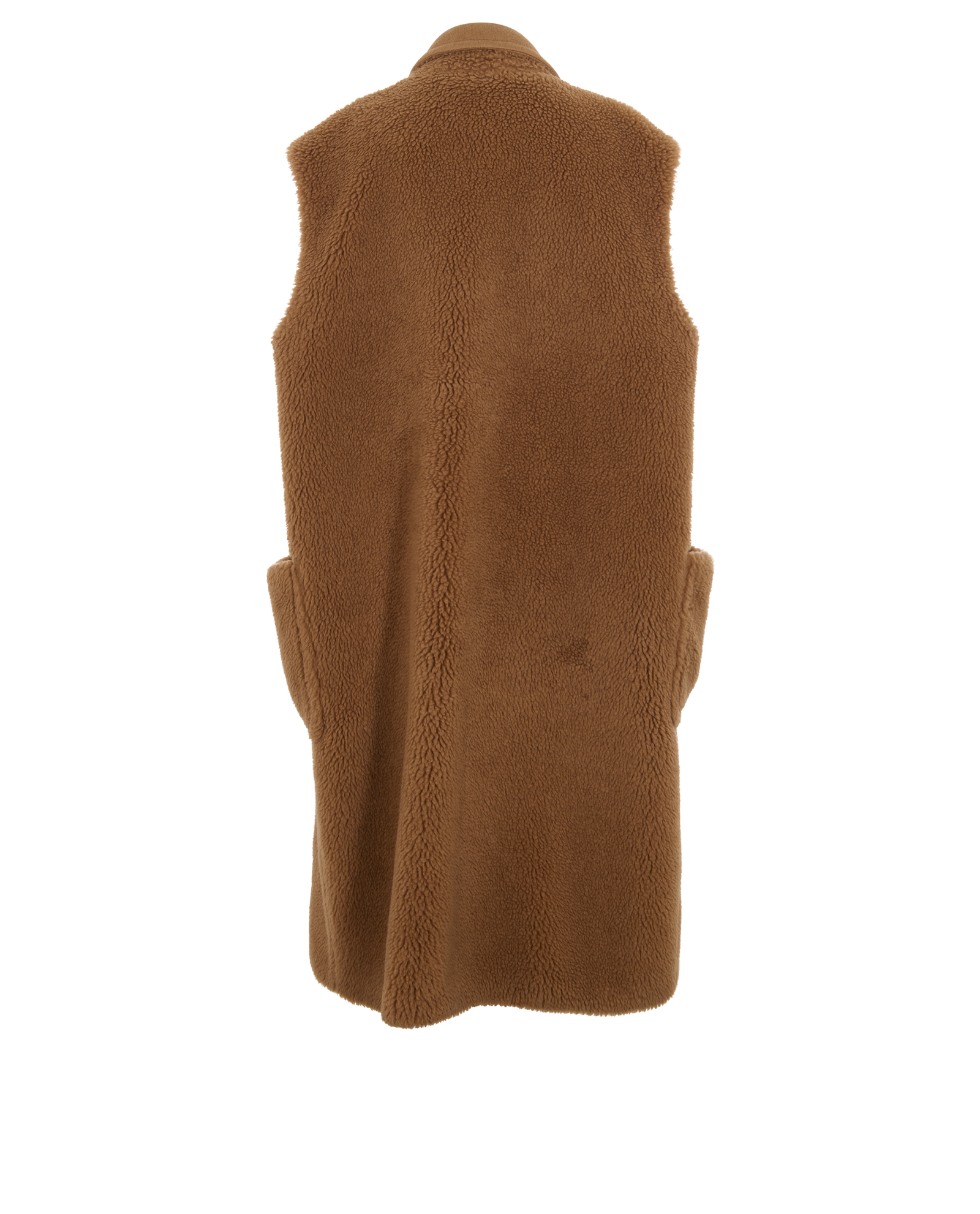 Max Mara Sleeveless Coat, &pound;450, Clothing, Brown, Camel Hair, Back view