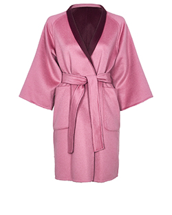 Max Mara Reversible Belted Coat, Cashmere, Pink/Purple, UK 8