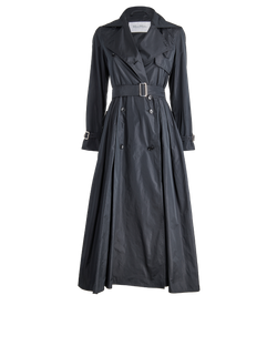 Max Mara Tubinga Trench Coat, Polyester, Black, UK8, 3*