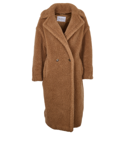 Max Mara Teddy Icon Coat, Camel Wool/Silk, Brown, Sz S, 2*