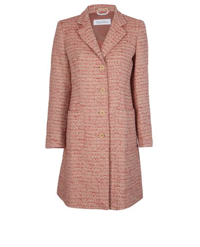 Max Mara Tweed Coat, front view