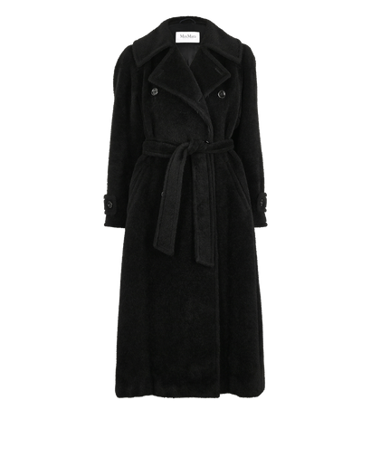 Max Mara Belted Coat, £450, Clothing, Black, Alpaca Wool/Wool, Front view