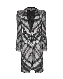 Alexander McQueen Coat, Mohair, Grey, UK 8