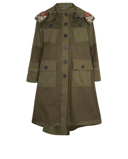 Alexander McQueen Embellished Parka, front view