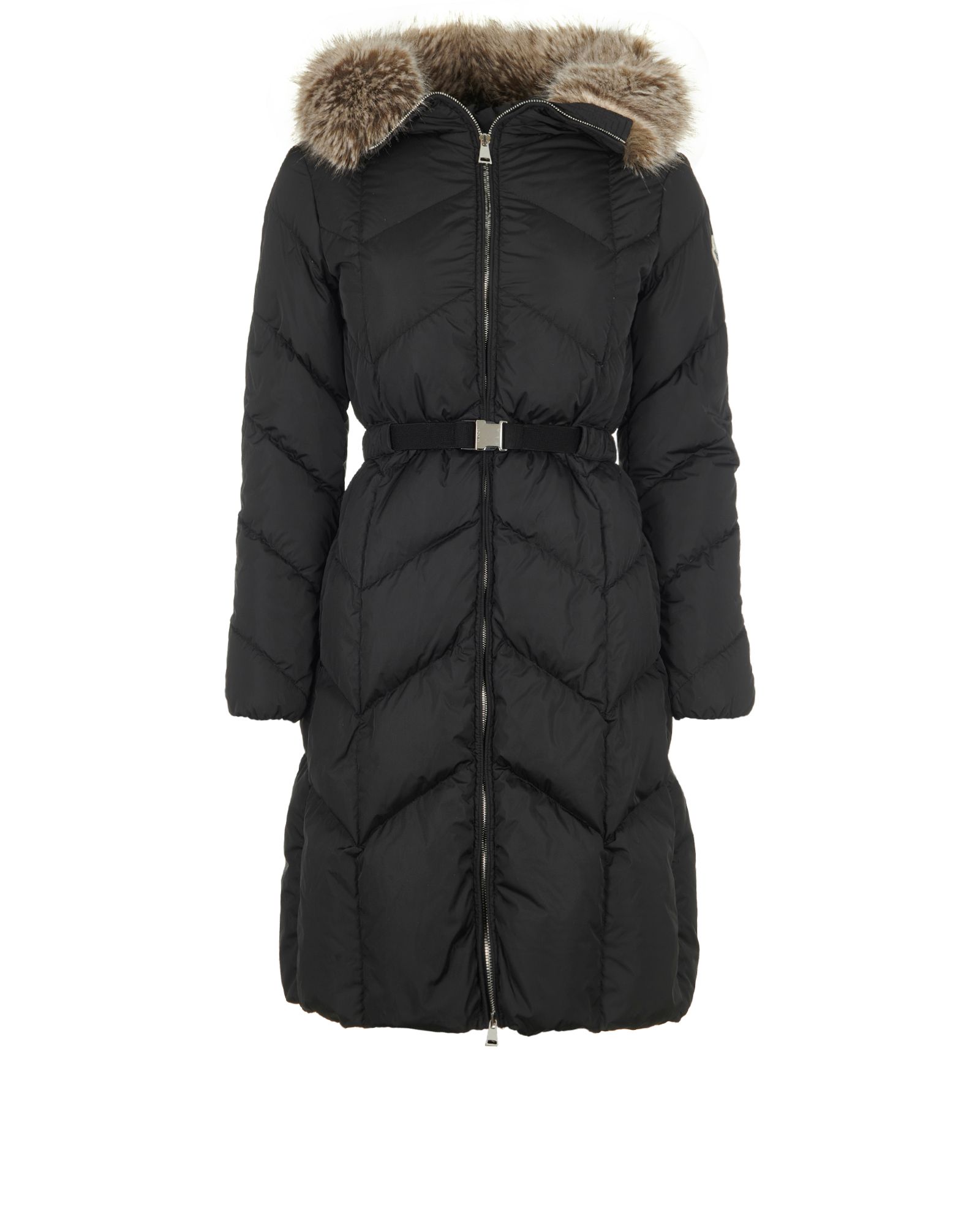 Moncler belted puffer coat online