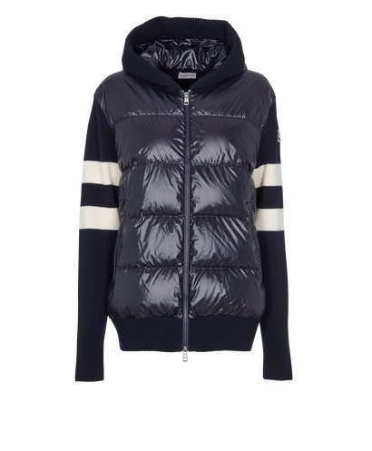 Moncler Tricot Jacket, £650, Clothing, Black, Down Feathers/Polyester (Polymer), Front view