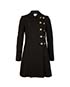 Moschino Brass Button Coat, front view