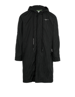 Off-White FW 2020 Raincoat, Mens, Poly, Black, Sz S, 2*