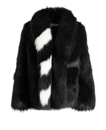 Off-White Faux Fur Coat, front view