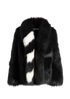 Off-White Faux Fur Coat, front view