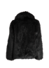 Off-White Faux Fur Coat, back view