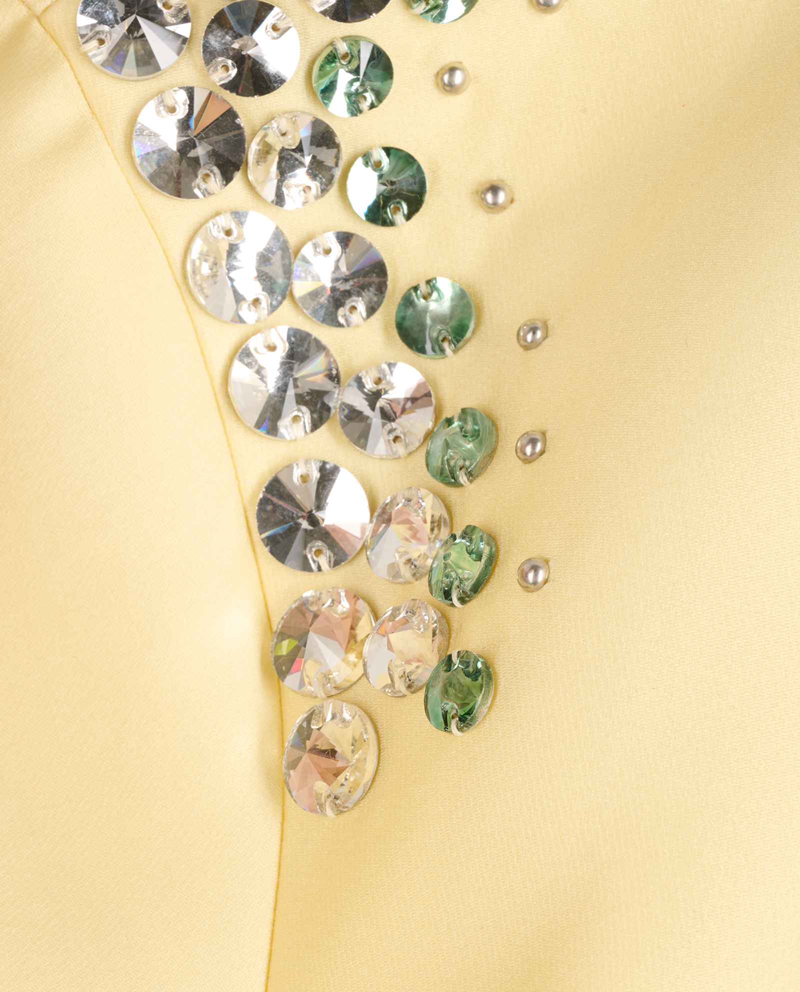 Prada Crystal-Embellished Coat, &pound;450, Clothing, Yellow, Polyester (Polymer), Other view