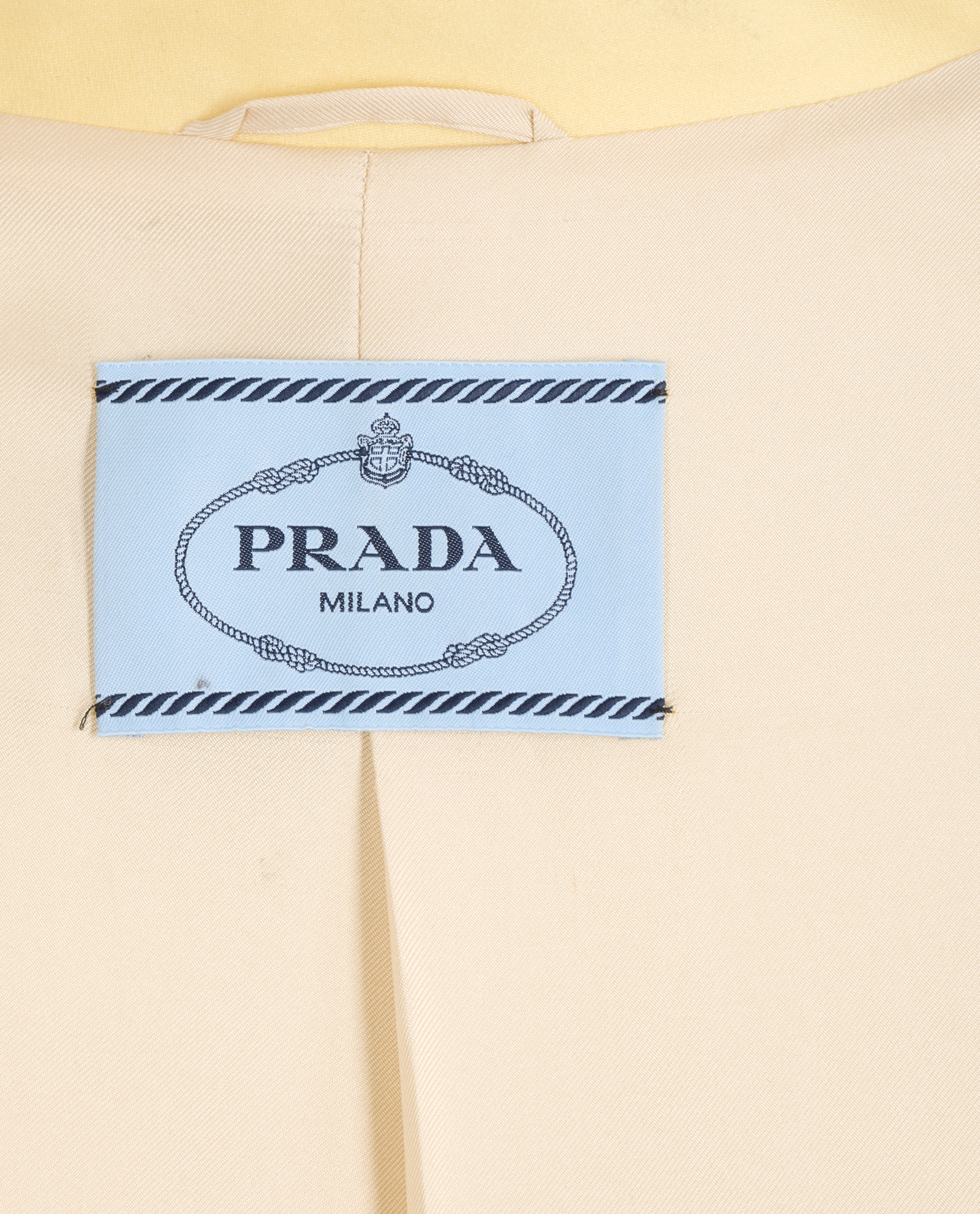 Prada Crystal-Embellished Coat, &pound;450, Clothing, Yellow, Polyester (Polymer), Other view