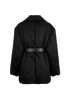 Prada Belted Short Logo Puffer Coat, &pound;1,500, Clothing, Black, Nylon, Back view