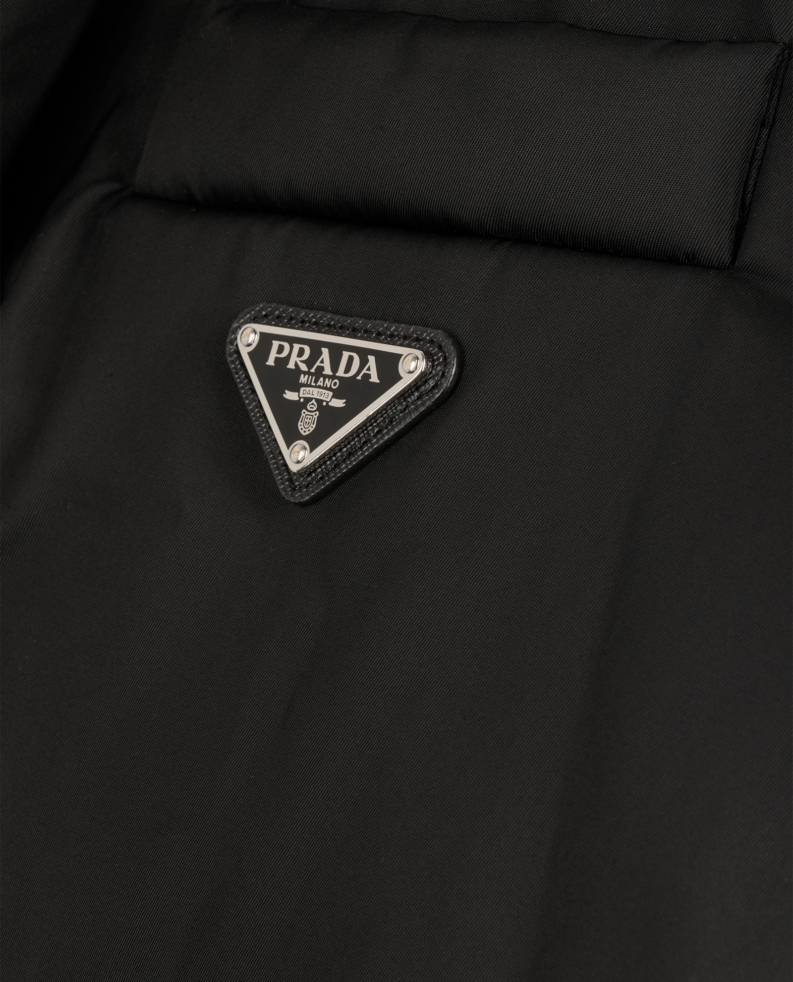 Prada Belted Short Logo Puffer Coat, &pound;1,500, Clothing, Black, Nylon, Other view