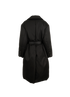 Prada Belted Long Logo Puffer Coat, &pound;2,500, Clothing, Black, Nylon, Back view
