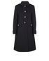 Prada Military Mid Length Coat, &pound;450, Clothing, Black, Wool, Front view
