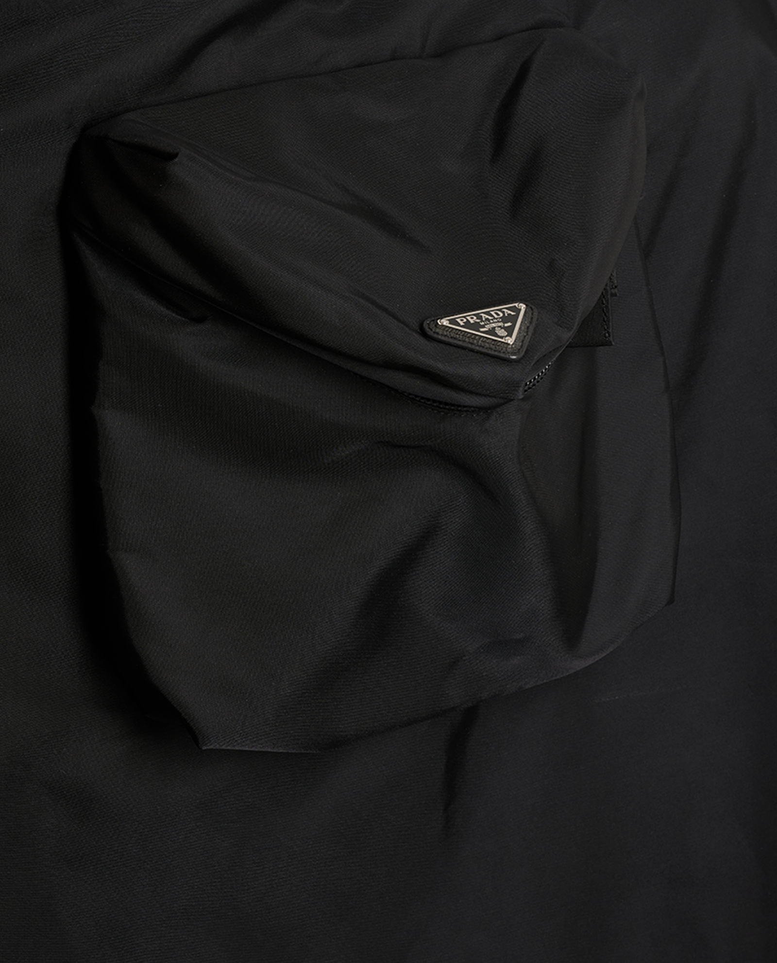Prada Cape With Detachable Hood, &pound;450, Clothing, Black, Polyester (Polymer), Other view