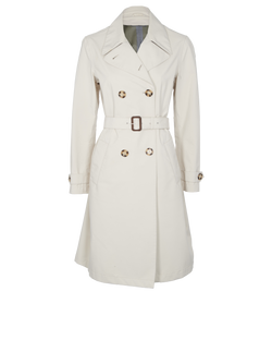 Prada Belted Trench Coat, Poly, Beige, UK10, 2*