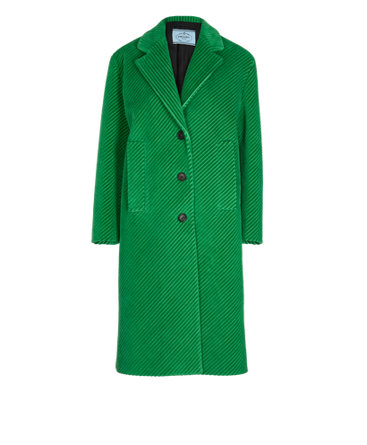 Prada Oversized Corduroy Coat, front view