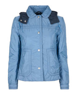 Prada Raincoat, Nylon, Blue, UK12, 2*