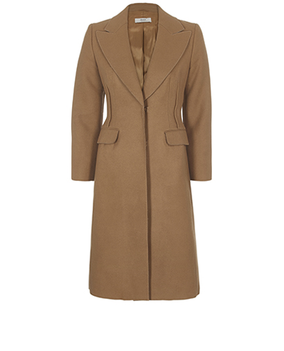 Prada Camel Fitted Coat, front view