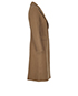 Prada Camel Fitted Coat, side view