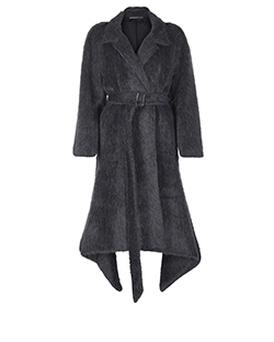 Roland Mouret Belted Coat, Wool, Grey, 12