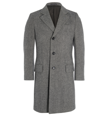 Saint Laurent Tweed Long Coat, front view