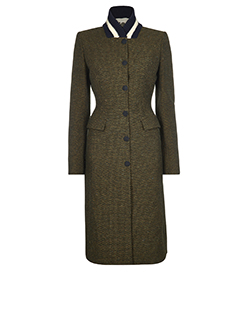 Stella Mccartney Natalie Coat, Wool, Green/Brown, 8, 2*