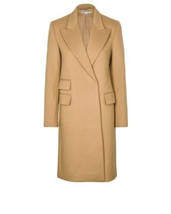 Stella McCartney Buttoned Coat, Wool, Camel, UK12, 3